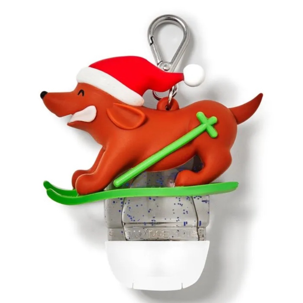 Bath and Body Works Skiing Dog PocketBac Holder